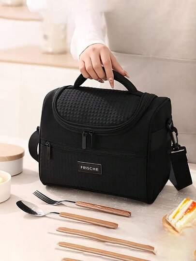 1 Bolsa de almuerzo de 8.5L, unisex, adecuada para estudiantes, de material de pana, a prueba de fugas y aislada, suave y de gran capacidad, reutilizable, adecuada para oficina, escuela, picnic, playa y otras ocasiones, también se puede usar como bolsa de almacenamiento escolar, bolsa de almacenamiento para maestros, bolsa aislada para hielo al aire libre, bolsa aislada al aire libre, bolsa para el aula, bolsa de almacenamiento para el aula, etc.