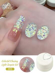 annies 5克梦幻闪光亮片指甲油凝胶 2026新款全息闪粉炸弹亮片凝胶，适合派对和日常美甲 1片/3片装 - 彩色 - 查看 12