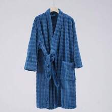 1 Piece Women's Puff Velvet Sleeved Bathrobe For All Seasons, Thick And Soft, Absorbent, Loose, Multi-Color Simple Design Bathrobe, Bathroom Supplies Homeware Holiday Gift, Suitable For Home Pool Travel Bathroom Beach - Multicolor - View 12