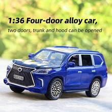 Alloy Off-Road Car Model Toy With Light & Sound, Die-Cast Metal Racing Car Vehicle Model, Pull Back Action Car Toy, Durable Alloy Body Simulation SUV Sports Car Model, Detailed Interior Collectible Car Figure, Mini Vehicle Model Display Ornament - Multicolor - View 5
