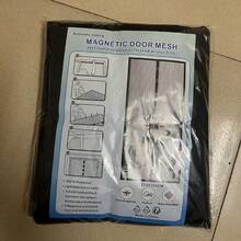 6款新尺寸磁吸門簾 蚊蟲/昆蟲/灰塵/蒼蠅防護網 自動關閉 免鑽孔 裝飾門用 1入 - 黑色1件 - 查看 9