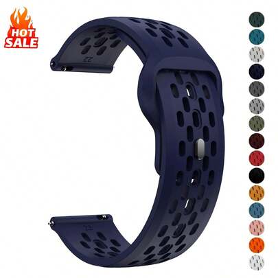 22毫米硅胶运动表带，兼容三星Galaxy、荣耀Watch Magic、GTR 4/3 Pro/2 2E/47毫米智能手表