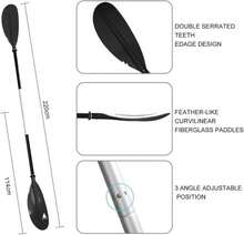 Karltion Kayak Paddle - Adjustable 2 Pieces Aluminum Alloy Shaft With Glass Fiber Blade For Surfing,Oar Fishing Easy Packable Travel - ColorA - View 3