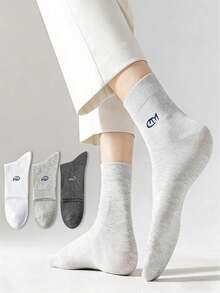 1双男士薄款中筒袜，商务吸湿透气袜，四季皆宜 - 彩色 - 查看 3