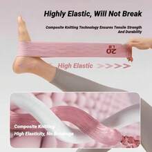 1条瑜伽弹力带臀部弹力环健身训练女士阻力带力量训练拉伸臀部健身房 - 彩色 - 查看 5