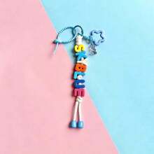 One Personalized Hand-Woven Keychain, Colorful Beads, Star/Bear Accessories, And Customizable Lettering. A Great Back-To-School Or Birthday Gift. - Star Keychain - View 18