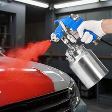 Siphon Feed Spray Gun, High Atomization Air Paint Spray Gun, 1000cc Automotive Paint Sprayer With 1.8 Mm Nozzle, Adjustable Flow Rate & Air Volume For Car, Furniture, Wall, House Painting - Siphon Feed, Single Nozzle, 1.8mm - View 1