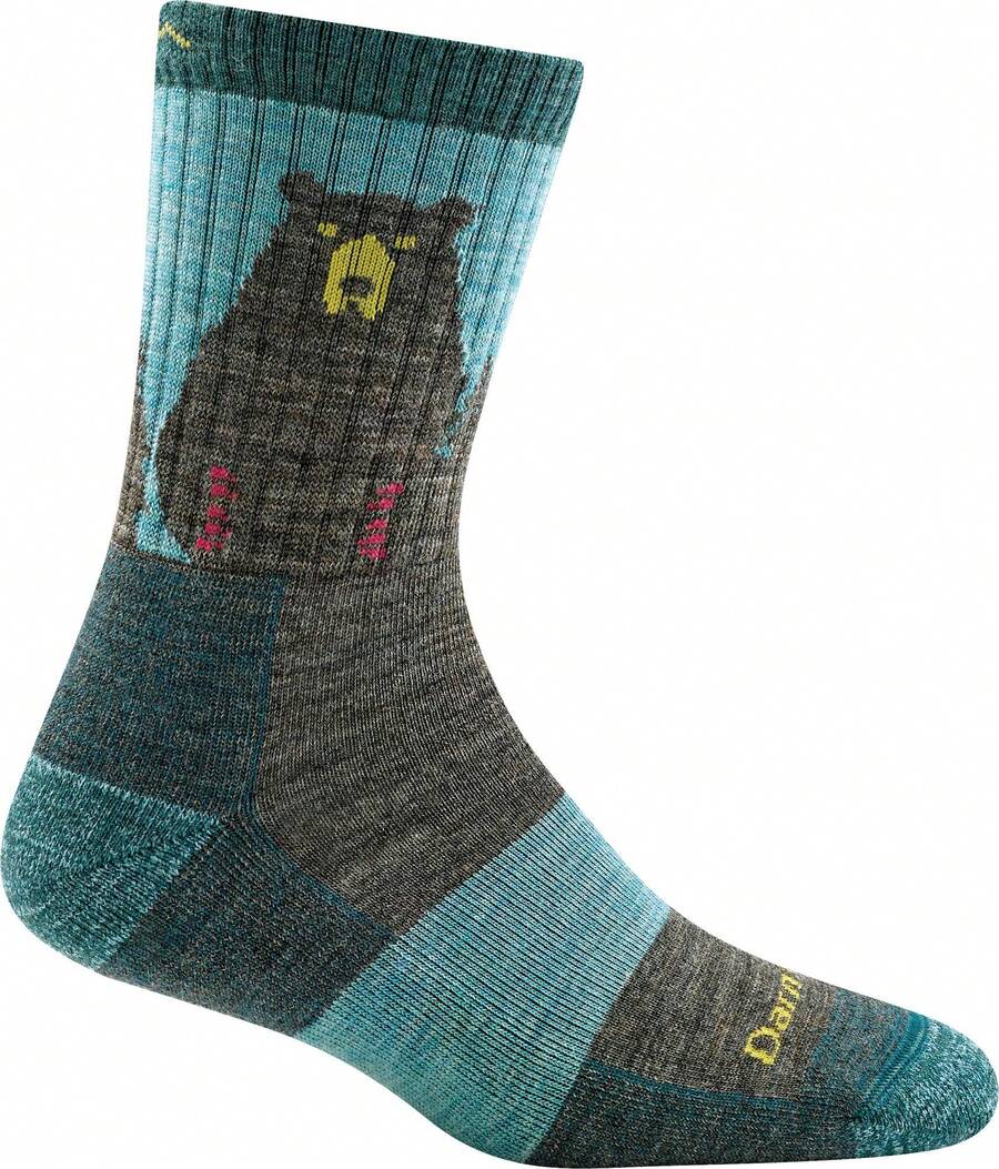 Darn Tough Women's Bear Town Micro Crew Lightweight With Cushion Sock (Style 1970) - - Bear Town Micro Crew Light 氣墊 - 查看 1