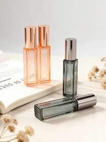10ml Chai xịt nước hoa thủy tinh vuông nắp kim loại & túi đựng đồ vệ sinh cá nhân trong suốt chống rò rỉ có thể nạp lại di động vật dụng du lịch thiết yếu cho nữ nam - Nhiều màu - Xem 6