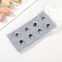 Women's Hollow Eye Elastic Headband, Black Hollow Elastic Headband, Hole Elastic Casual Hair Accessory - Multicolor - View 12