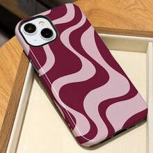 Wave Ripples 1pc Glossy Artistic Water Wave Dual-Layer Protective Phone Case, Compatible With Samsung/Compatible With IPhone 11/12/13/14/15/16/17 Pro Max - Multicolor - View 3