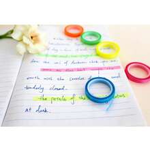 VANRA 5米/卷荧光笔透明可移除书签，学生及办公用品 - 彩色 - 查看 2