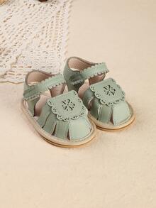 2026 Summer New Closed Toe Soft Bottom Sandals For Infant Girls, Minimalist & Fashionable - Green - View 3