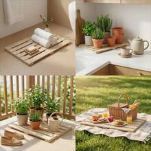 LIN HOME Base de madera Calzas para muebles Bloques de soporte para mesas y sillas Tres tamaños disponibles - Marrón 2 - Ver 7