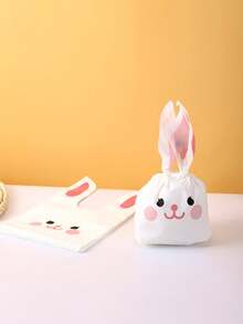 20PCS Easter Theme Cute Cartoon Jewelry Candy Biscuits Storage Gift Bags Baking Stickers Gift Packaging Bags - A - View 1