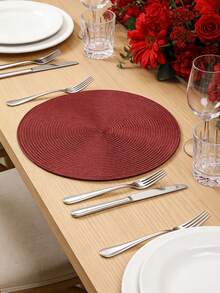 1/4/6 pièces Sets de table style bohème en PP, convient pour mariage, rassemblement campagnard, pique-nique, repas en extérieur, décoration de table pour anniversaire - Multicolore - Voir 9