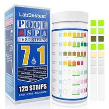 Pool Spa Hot Tub Test Strips - 125 Pool Spa Test Strips - Swimming Pool Water Testing Kit - Rapid Accurate Easy To Test PH Hardness Cyanuric Acid Chlorine Bromine And More 7-Way - 7Way - View 8