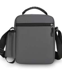 Men's Fashion Casual Personalized Water Bottle Handbag, Large Capacity Multi-Layer Briefcase, Crossbody Shoulder Bag - Establishment - View 6