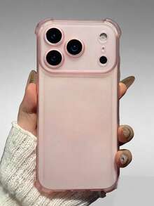 Luxury Matte Transparent Shockproof Protective Case, Suitable For IPhone 17 17 Pro Max, 17 Pro, 17, 16 Pro Max, 15, 14, 13, 12 Pro Max, 11, Anti-Drop Back Cover - Transparent Powder - View 4