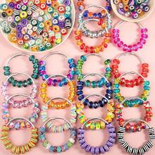 30/50/80/100/150/200 hạt nhựa acrylic nhiều màu, lỗ lớn, có đính đá - Nguyên liệu làm đồ thủ công hình đũa phép, thích hợp để tự làm vòng tay và trang sức. - Nhiều màu - Xem 9