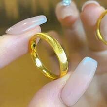 Elegant Cat Eye Ripple Couple Rings Light Luxury Titanium Steel Finger Jewelry I7RM - 59.8mm - View 3
