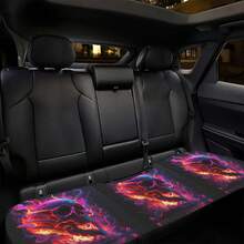 1 Set Luminous Butterfly Print Car Seat Cushion Cover, Front & Rear Seats, 5-Seat Car Universal New Design To Protect Your Car Seats, All Season Use - Cushion - View 4