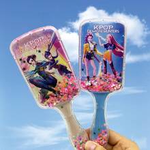 1个梦幻少女旋转气垫发梳，双面星形图案，防静电按摩发梳，款式随机 - 彩色 - 查看 1