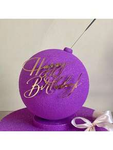 6pcs/12pcs Gold Acrylic Creative Happy Birthday Cake Topper For Birthday Party DIY Cake Dessert Baking Decoration Supplies Excluding The Crown - Multicolor - View 8