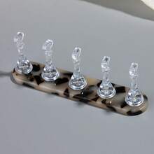 1 Set Acrylic Aurora Nail Art Practice Stand, Amber Leopard Print Resin Base, Magnetic Nail Art Practice Display Stand Suitable For Nail Art Practice And Display, Ideal For Beginners, Nail Art Display Tools, DIY Nail Salon Supplies - Multicolor - View 13
