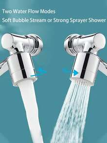 1440° Rotating Faucet Extension Adapter, Bathroom Splash Proof Extender, Kitchen Sink Faucet Extender With Robot Arm Design, Easy Installation, Compatible With Faucet Aerator And Kitchen Taps, Ideal For Extending Faucets In Bathroom Sink, Kitchen Sink, Home Bathroom And RV Outdoor Sink, Practical Tool For Washing, Great Gift Idea And Home Renovation - A - View 6