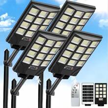 4-Pack/2-Pack Solar Street Light Outdoor With 400 LED Beads, Waterproof Induction Solar Floodlight With Remote Control, Dusk To Dawn Commercial Area Lighting Suitable For Outdoor Parking Lots, Courtyard Parks, Streets - 4-pack Upgrade - View 2