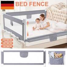 Baby Bed Protection Rails - Light Grey - View 1