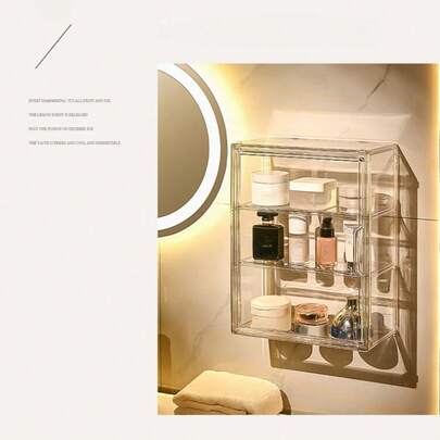 1/2/3 صندوق تخزين شفاف بأبواب مغناطيسية وأقسام قابلة للإزالة، بأبعاد 36 بوصة * 27 بوصة * 12 بوصة، قابل للتركيب على الحائط أو الوضع على المكتب، مصنوع من البولي إيثيلين المتين، مناسب للاستخدام المنزلي والمكتبي والتجزئة، خزانة عرض متعددة الأغراض للعناصر الصغيرة والهدايا والمجموعات والألعاب والتذكارات ومنتجات العناية والمعروضات