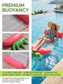 Inflatable Fruit Floating Bed, Foldable Summer Water Entertainment Floating Bed, Swimming Pool Party Floating Chair - 彩色 - 查看 11