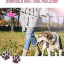 1pc Pink Bone-Shaped Garbage Bag Distributor (With Garbage Bags), Pet Dog Clean Fecal Scooper, 15 Bags/Roll Pet Supplies - Pink - View 6