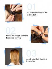 1pc Instant Lift & Tighten Headband, Invisible Clip Design, Removes Crow's Feet, Face Lifting Patch, Reusable, Face Lifting Sticker - Khaki - View 2