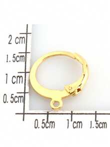 20 pièces Boucles d'oreilles en acier inoxydable Fermoirs de boucles d'oreilles créoles françaises Base de réglage d'oreille pour fournitures de fabrication de bijoux DIY Accessoires - Boucles d'oreilles bricolage - Voir 4