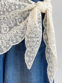 1件装女士蕾丝围裙裙，新款多层半身衬裙，腰部系带遮羞裙 - 彩色 - 查看 2