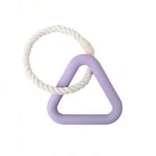 Rubber Ring & Cotton Rope Braided Chew Toy, Tug Of War Interactive Pet Toy, Suitable For Border Collie - Multicolor - View 13