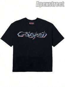 Godspeed F1 Dreams T-Shirt, High Quality Thick Heavyweight, New Autumn Fashion For Men, Premium Cotton Fabric, Suitable For Street Style, Machine Washable, Daily Gift,Mens Clothes,Graphic Tee,Summer Clothes,Summer Tops,Easter Outfits,Spring Clothes ,Shirts - 黑色 3 - 查看 8