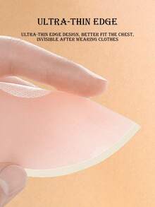 2片/10片装无缝隐形硅胶乳贴，可重复使用无背带无肩带胸贴，适用于上衣、连衣裙、派对和婚礼 - 藕粉色 - 查看 3