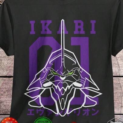 Ikari Neon Genesis Shirt EVA-01 Shinji Anime Tee-Shirt Unisex NGE 1