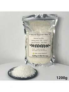 1200g/1000g/500g/200g/100g Pure Natural Soy Wax, No Additives, DIY Handmade Candle Making Raw Material Set, Fragrance Candle - White - View 16