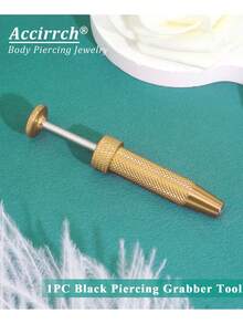 1 pieza Juego de herramientas de perforación de acero inoxidable mejorado antideslizante 14G/16G/18G/20G - Pinzas cónicas sin rosca y abrazadera de bola, insertador de aretes de fondo plano, adecuado para oreja, nariz, ombligo, labio, ceja y otras partes del Body, kit profesional de reemplazo de joyas DIY - Multicolor - Ver 8