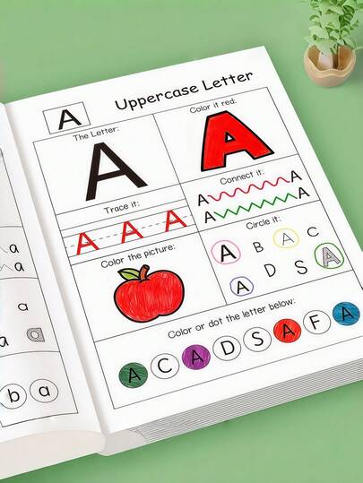 48页英文字母及单词练习册，ABC-E基础描摹练习册