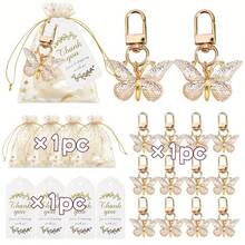 60pcs/20set Butterfly Keychain Gift Set Baby Shower Party Baby Shower Gifts For Guest Baby Shower Birthday Girl Party Favors For Kids Birthday Supplies Gender Reveal Party Supplies Baby Shower Decorations Party Bag Fillers - Multicolor - View 7
