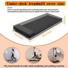 Penutup Treadmill Bawah Meja, Cocok untuk Sebagian Besar Treadmill Bawah Meja, Termasuk Model Kantor dan Rumah. Terbuat dari Kain Oxford 420D yang Tahan Lama, Tahan Air, Tahan Debu, Tahan Sinar Matahari, dan Tahan UV, Memberikan Perlindungan Sepanjang Masa. Warna: Hitam. Aksesori Treadmill (Hanya Penutup). - hitam - View 9