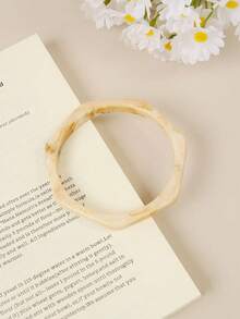 Pulseras de bangle redondas de acrílico elegantes y retro para mujeres, de diseño simple, adecuadas para uso casual y ocasiones - Multicolor - Ver 7