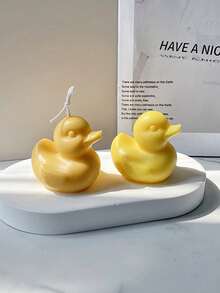 3D小黄鸭香薰石石膏蜡烛硅胶模具 DIY鸭子水晶环氧树脂模具 - 鴨子 - 查看 1