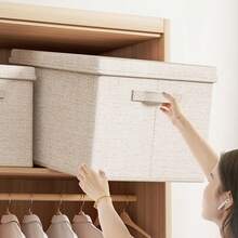 Hộp đựng quần áo, chăn ga gối đệm (1/2 chiếc), hộp đựng đồ gấp gọn có nắp, hộp sắp xếp quần áo, tủ quần áo gia đình và ký túc xá. - cơm - Xem 7